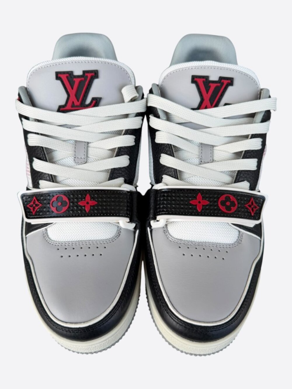 Louis Vuitton Black & Red Mesh Trainer - Picture 2 of 8
